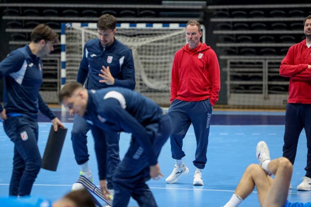 Croatia National Handball Team: training session Head Coach of Croatia Dagur Sigurdsson during training session at The Kresimir Cosic Hall in Zadar, Croatia on March 18, 2026. ahead of internationl friendly match between Croatia and Switzerland.  SimexZelic PIXSELL