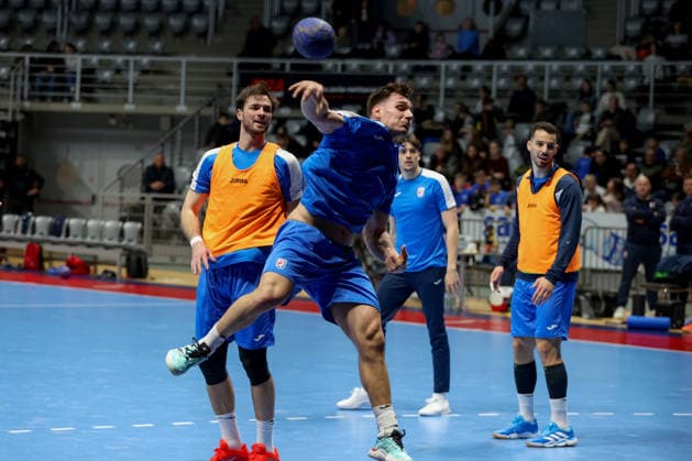 Croatia National Handball Team: training session Josip Simic of Croatia during training session at The Kresimir Cosic Hall in Zadar, Croatia on March 18, 2026. ahead of internationl friendly match between Croatia and Switzerland.  SimexZelic PIXSELL