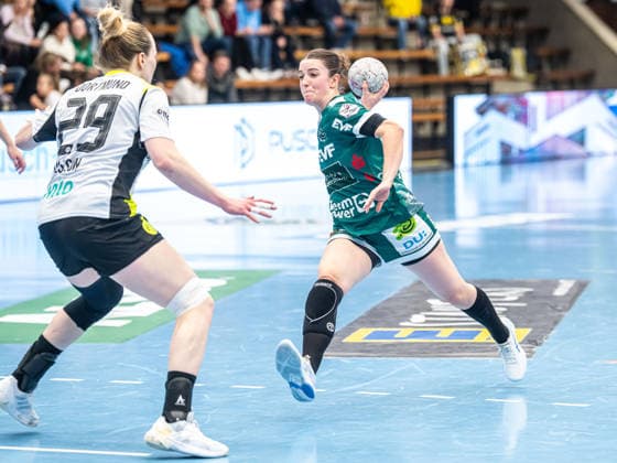 Lea Neubrander (Frisch Auf Frauen, 81) wirft aus dem Rueckraum, Frisch Auf Goeppingen vs. Borussia Dortmund, Handball, 1. Bundesliga, Spielzeit 2025 2026, 18.03.2026 Frisch Auf Goeppingen vs. Borussia Dortmund, Handball, 1. Bundesliga, Spielzeit 2025 2026, 18.03.2026 Goeppingen Copyright: xMichaelxSchmidt Eibner-Pressefotx EP_MST