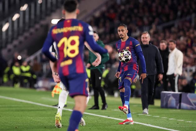 March 18, 2026, Barcelona, Barcelona, SPAIN: Raphinha of FC Barcelona, Barca in action during the UEFA Champions League 2025 26 Round of 16 Second Leg, football match played between FC Barcelona and Newcastle United at Spotify Camp Nou stadium on March 18, 2026 in Barcelona, Spain. Barcelona SPAIN - ZUMAa181 20260318_zaa_a181_141 Copyright: xJavierxBorregox