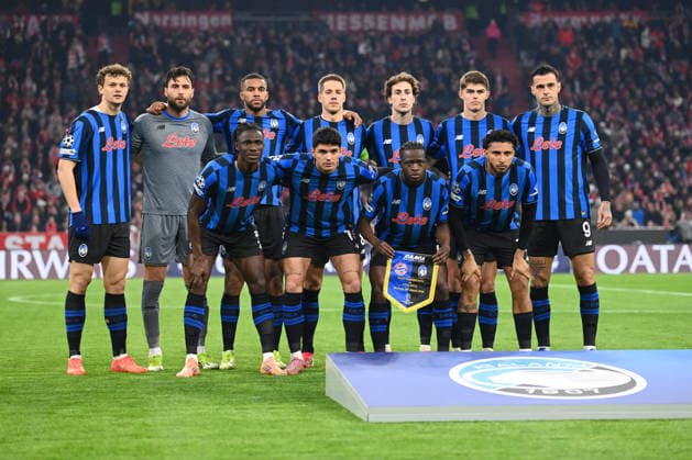 Atalanta Bc team photo during FC Bayern Munchen vs Atalanta BC, UEFA Champions League football match in Munchen, Germany, March 18 2026  Copyright: xGianlucaxRicci IPAxSportx xipa-agency.netx xx IPA_73093275 IPA_Agency_IPA73093275