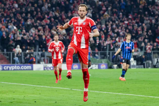 Harry Kane (FC Bayern Muenchen) bejubelt seinen Treffer zum 1:0, UEFA Champions League 2025 26 Round of 16 Second Leg, FC Bayern München v Atalanta BC, Football Arena Munich am 18. March 2026 in München, Deutschland. (Foto von Marco Steinbrenner DeFodi Images) Harry Kane (FC Bayern Muenchen) celebrates after scoring his teams first goal, UEFA Champions League 2025 26 Round of 16 Second Leg, FC Bayern München v Atalanta BC, Football Arena Munich, March 18, 2026 in Munich, Germany. (Photo by Marco Steinbrenner DeFodi Images) -