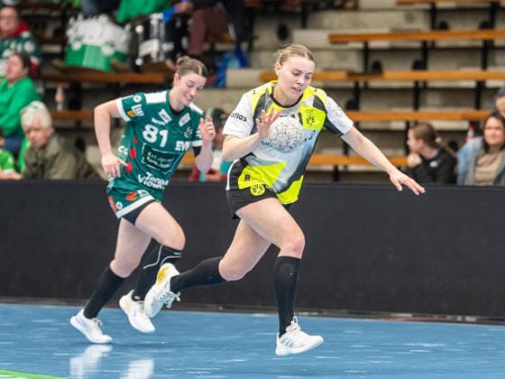 Guro Husebo (Borussia Dortmund, 24) beim Tempogegenstoss, Frisch Auf Goeppingen vs. Borussia Dortmund, Handball, 1. Bundesliga, Spielzeit 2025 2026, 18.03.2026 Frisch Auf Goeppingen vs. Borussia Dortmund, Handball, 1. Bundesliga, Spielzeit 2025 2026, 18.03.2026 Goeppingen Copyright: xMichaelxSchmidt Eibner-Pressefotx EP_MST