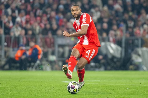 Jonathan Tah 4 (FC Bayern Muenchen), FC Bayern Muenchen vs. Atalanta Bergamo, Fussball, UEFA Champions League, Achtelfinale Rueckspiel, 18.03.2026 DFB regulations prohibit any use of photographs as image sequences and or quasi-video Muenchen Bayern Deutschland