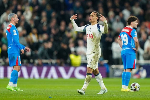 Tottenham Hotspur v AtlÃ tico Madrid, UEFA Champions League Xavi Simons of Tottenham Hotspur celebrating his goal to make it 2-1 during the Tottenham Hotspur v AtlÃ tico Madrid UEFA Champions League, Round of 16, 2nd Leg match at the Tottenham Hotspur Stadium, London, England on 18 March 2026 Credit: Dylan Hepworth Every Second Media Editorial use only. All images are copyright Every Second Media Limited. No images may be reproduced without prior permission. Copyright: xIMAGO EveryxSecondxMediax ESM-1865-0052 DylanxHepworthx xEveryxSecondxMediax