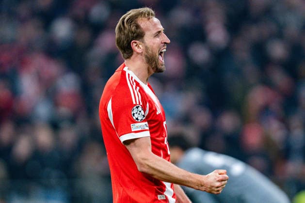 18.03.2026, FC Bayern München vs. Atalanta Bergamo, UEFA Champions League, Achtelfinale-Rückspiel Tor zum 2:0 durch Harry Kane (FC Bayern Muenchen, 9) Regulations prohibit any use of photographs as image sequences and or quasi video Copyright: xBahhoxKarax