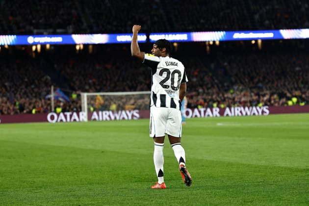 Anthony Elanga (Newcastle), MARCH 18, 2026 - Football Soccer : Elanga celebrate after his goal during UEFA Champions League round of 16 2nd leg match between FC Barcelona, Barca - Newcastle United FC at the Camp Nou in Barcelona, Spain. Noxthirdxpartyxsales  aflo_324010579