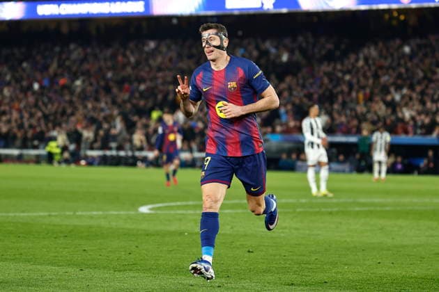 Robert Lewandowski (Barcelona), MARCH 18, 2026 - Football Soccer : Lewandowski celebrate after his goal during UEFA Champions League round of 16 2nd leg match between FC Barcelona, Barca - Newcastle United FC at the Camp Nou in Barcelona, Spain. Noxthirdxpartyxsales  aflo_324010979