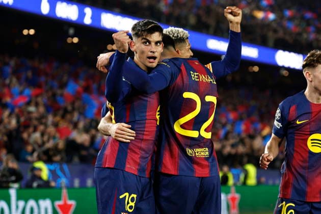 Gerard Martin (Barcelona), MARCH 18, 2026 - Football Soccer : Gerard Martin celebrate after Lewandowski s goal during UEFA Champions League round of 16 2nd leg match between FC Barcelona, Barca - Newcastle United FC at the Camp Nou in Barcelona, Spain. Noxthirdxpartyxsales  aflo_324011037