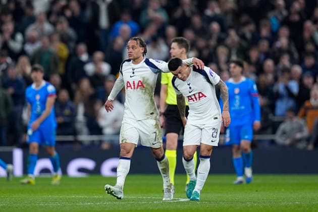 March 18, 2026, London, London, England: Xavi Simons of Tottenham Hotspur celebrates a goal during the UEFA Champions League 2025 26 Round of 16 Second Leg match between Tottenham Hotspur and Atletico de Madrid at Tottenham Hotspur Stadium on March 18, 2026, in London, England. Tottenham Hotspur V Atletico De Madrid - UEFA Champions League 2025 26 Round Of 16 Second Leg  - ZUMAa181 20260318_zaa_a181_198 Copyright: xDennisxAgyemanx