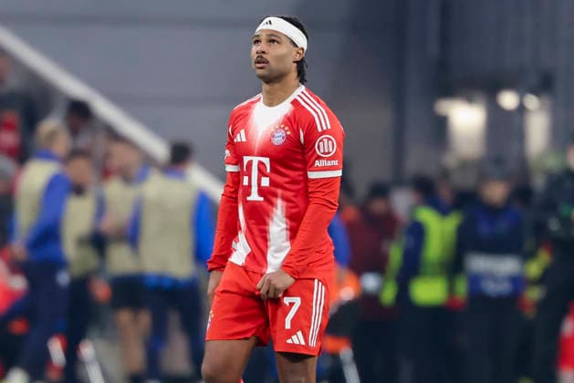 Serge Gnabry (FC Bayern Muenchen) schaut, UEFA Champions League 2025 26 Round of 16 Second Leg, FC Bayern München v Atalanta BC, Football Arena Munich am 18. March 2026 in München, Deutschland. (Foto von Marco Steinbrenner DeFodi Images) Serge Gnabry (FC Bayern Muenchen) looks on, UEFA Champions League 2025 26 Round of 16 Second Leg, FC Bayern München v Atalanta BC, Football Arena Munich, March 18, 2026 in Munich, Germany. (Photo by Marco Steinbrenner DeFodi Images) -