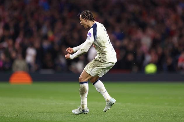 Tottenham Hotspur v Atletico De Madrid 18 March 2026, London - UEFA Champions League - Round Of 16 - Second Leg - Tottenham Hotspur v Atletico De Madrid - Xavi Simons of Tottenham Hotspur celebrates scoring their 2nd goal - Photo: Jacques Feeney Offside. London UK Copyright: xJacquesxFeeneyx xOffsidexOffside