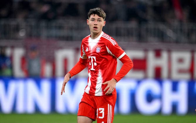 FUSSBALL CHAMPIONS LEAGUE SAISON 2025 2026 Achtelfinal Rueckspiel 18.03.2026 FC Bayern Muenchen - Atalanta Bergamo Filip Pavic (FC Bayern Muenchen)