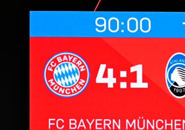 18.03.2026, Fussball UEFA Championsleague 2025 2026: Achtelfinale Rückspiel, FC Bayern München - Atalanta Bergamo, in der Allianz-Arena München, Die Bayernn gewinnen 4:1