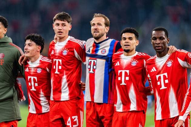 18.03.2026, FC Bayern München vs. Atalanta Bergamo, UEFA Champions League, Achtelfinale-Rückspiel Deniz Ofli ( FC Bayern München) Filip Pavic (FC Bayern Muenchen, 41) Harry Kane (FC Bayern Muenchen, 9) Luis Diaz (FC Bayern München, 14) Nicolas Jackson (FC Bayern Muenchen, 11) Regulations prohibit any use of photographs as image sequences and or quasi video Copyright: xBahhoxKarax