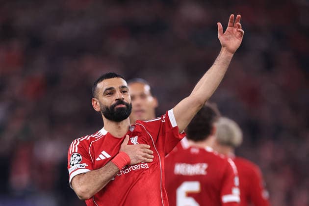 Football - UEFA Champions League - Round of 16 (2nd Leg) - Liverpool v Galatasaray 18th March 2026 - UEFA Champions League - Round of 16 (2nd Leg) - Liverpool v Galatasaray - Mohamed Salah of Liverpool celebrates after scoring their 4th goal - Photo: Simon Stacpoole Offside. Liverpool UK Copyright: xSimonxStacpoolexOffside