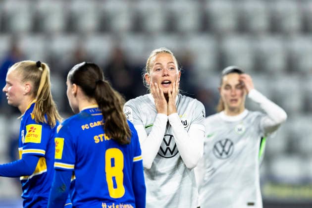 Google Pixel Frauen-Bundesliga: FC Carl Zeiss Jena vs. VfL Wolfsburg; Jena; 18.03.2026 Guro Bergsvand ( 20; VfL Wolfsburg) Google Pixel Frauen-Bundesliga: FC Carl Zeiss Jena vs. VfL Wolfsburg; ad hoc arena im Ernst-Abbe-Sportfeld; 18.03.2026 DFB REGULATIONS PROHIBIT ANY USE OF PHOTOGRAPHS AS IMAGE SEQUENCES AND OR QUASI-VIDEO. Copyright: xBEAUTIFULxSPORTS Duehringx