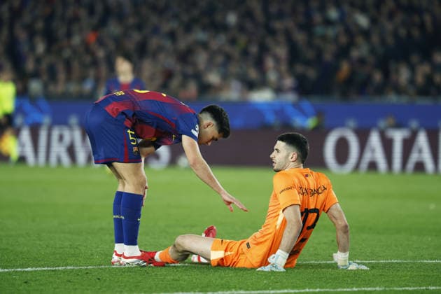 Joan Garcia (Barcelona), MARCH 18, 2026 - Football Soccer : UEFA Champions League round of 16 2nd leg match between FC Barcelona, Barca 7-2 Newcastle United FC at Spotify Camp Nou in Barcelona, Spain. Noxthirdxpartyxsales  aflo_324027022