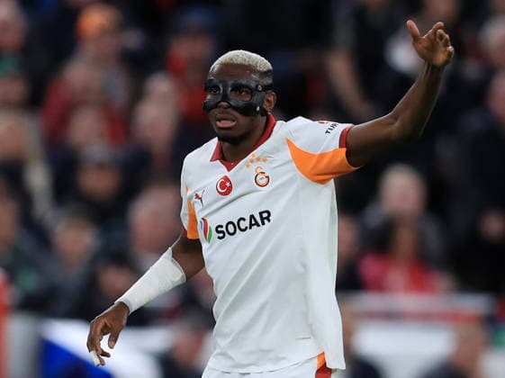 18th March 2026; Anfield, Liverpool, Merseyside, England; UEFA Champions League Football, Liverpool versus Galatasaray; Victor Osimhen of Galatasaray  DavidxBlunsden
