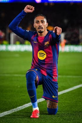 March 18, 2026, Barcelona, Barcelona, Spain: Raphael DIAS BELLOLI (Raphinha) of Barcelona celebrates his goal during the UEFA Champions League match between FC Barcelona, Barca and Newcastle United FC at Spotify Camp Nou Stadium on March 18, 2026 in Barcelona, Spain. FC Barcelona V Newcastle United - UEFA Champions League  - ZUMAm308 20260318_zsp_m308_024 Copyright: xMatthieuxMirvillex