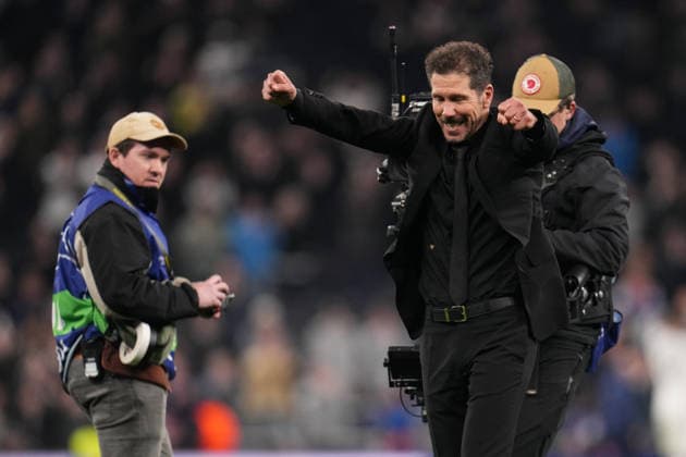 UEFA Champions League: Tottenham Hotspur v Atletico Madrid Diego Simeone manager of AtlÃ tico Madrid celebrates going through to champions league quarter finals during the UEFA Champions League match Tottenham Hotspur vs Atletico Madrid at Tottenham Hotspur Stadium, London, United Kingdom on 18 March 2026 (Photo by Harvey Murphy News Images) Copyright: xHarveyxMurphy NewsxImagesx