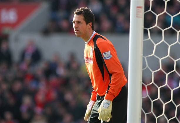 Stoke City V Manchester City, Premier League Thomas Sorensen of Stoke City in action during the Premier League match between Stoke City and Manchester City at Britannia Stadium on January 31, 2009 in Stoke, England. Stoke Britannia Stadium England United Kingdom Copyright: xAllstarxPicturexLibraryxLtdx