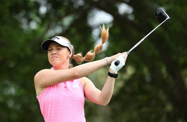 GOLF AUSTRALIAN WPGA, Australia s Kristalle Blum tees off on the 18th during the 2026 Australian WPGA Championship at Sanctuary Cove Golf and Country Club on the Gold Coast, Thursday, March 19, 2026. ( NO ARCHIVING, EDITORIAL USE ONLY GOLD COAST QUEENSLAND AUSTRALIA  Copyright: xx 20260319144604587381