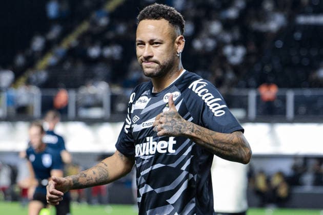 Fußball, FC Santos - SC Internacional Porto Alegre SANTOS, BRAZIL - MARCH 18: Neymar of Santos during the Santos v Internacional - Brasileirao 2026 at Vila Belmiro Stadium on March 18, 2026 in Santos, Brazil. (Photo by Marco Buenavista Sports Press Photo)  Copyright: xMarcoxBuenavista SportsxPressxPhotox Sportspressphoto_SPR113819