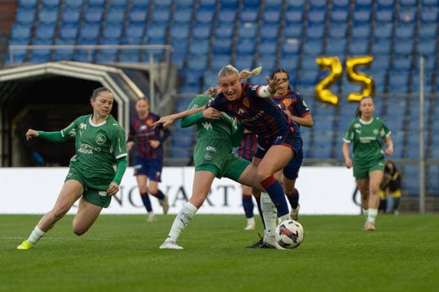 Switzerland: AXA Women s Super League: FC Basel vs FC St.Gallen Frauen, Stadion St.Jakob, Basel: Anna Krog (23 FC Basel) Copyright: xMelinaxFeldges xSteinsiek.chx