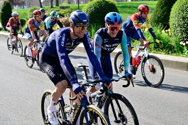 Grand Prix de Denain - Porte du Hainaut 2026 Cycling Race DENAIN, FRANCE - MARCH 19 : Livyns Arjen (BEL) of XDS Astana Team during the 67th edition of Grand Prix de Denain - Porte du Hainaut an UCI ProSeries 1.Pro one day cycling road race for Men Elite of km with start in Denain and finish in Denain on March 19, 2026 in Denain, France, 19 03 2026 ( Motordriver Pieter Vanherzeele - Denain France  Copyright: xJanxDexMeuleneirx