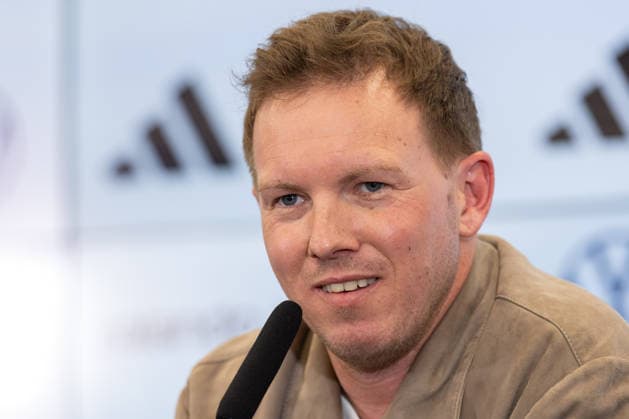 Kaderbekanntgabe Männer-Nationalmannschaft Bundestrainer Julian Nagelsmann spricht während der Pressekonferenz. Pressekonferenz zur Bekanntgabe des Kaders der Männer-Nationalmannschaft für die Länderspiele gegen die Schweiz und Ghana. 19. März 2026 auf dem DFB-Campus in Frankfurt am Main., Frankfurt am Main Hessen Deutschland DFB-Campus