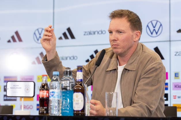 Kaderbekanntgabe Männer-Nationalmannschaft Bundestrainer Julian Nagelsmann spricht während der Pressekonferenz. Pressekonferenz zur Bekanntgabe des Kaders der Männer-Nationalmannschaft für die Länderspiele gegen die Schweiz und Ghana. 19. März 2026 auf dem DFB-Campus in Frankfurt am Main., Frankfurt am Main Hessen Deutschland DFB-Campus