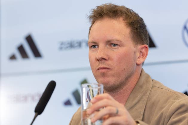 Kaderbekanntgabe Männer-Nationalmannschaft Bundestrainer Julian Nagelsmann spricht während der Pressekonferenz. Pressekonferenz zur Bekanntgabe des Kaders der Männer-Nationalmannschaft für die Länderspiele gegen die Schweiz und Ghana. 19. März 2026 auf dem DFB-Campus in Frankfurt am Main., Frankfurt am Main Hessen Deutschland DFB-Campus
