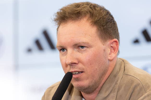 Kaderbekanntgabe Männer-Nationalmannschaft Bundestrainer Julian Nagelsmann spricht während der Pressekonferenz. Pressekonferenz zur Bekanntgabe des Kaders der Männer-Nationalmannschaft für die Länderspiele gegen die Schweiz und Ghana. 19. März 2026 auf dem DFB-Campus in Frankfurt am Main., Frankfurt am Main Hessen Deutschland DFB-Campus