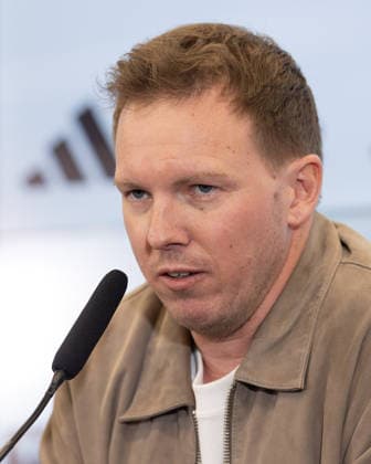 Kaderbekanntgabe Männer-Nationalmannschaft Bundestrainer Julian Nagelsmann spricht während der Pressekonferenz. Pressekonferenz zur Bekanntgabe des Kaders der Männer-Nationalmannschaft für die Länderspiele gegen die Schweiz und Ghana. 19. März 2026 auf dem DFB-Campus in Frankfurt am Main., Frankfurt am Main Hessen Deutschland DFB-Campus