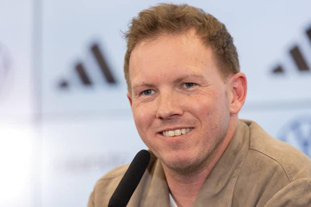 Kaderbekanntgabe Männer-Nationalmannschaft Bundestrainer Julian Nagelsmann spricht während der Pressekonferenz. Pressekonferenz zur Bekanntgabe des Kaders der Männer-Nationalmannschaft für die Länderspiele gegen die Schweiz und Ghana. 19. März 2026 auf dem DFB-Campus in Frankfurt am Main., Frankfurt am Main Hessen Deutschland DFB-Campus