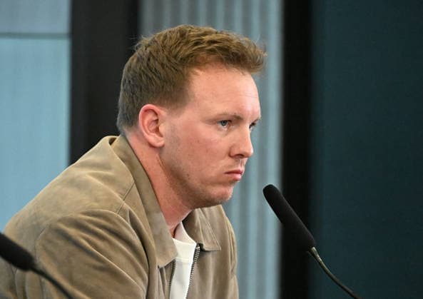 19.03.2026, xsltx, Fussball DFB-Medientermine, DFB Pressekonferenz - Kaderbekanntgabe v.l. Julian Nagelsmann (Bundestrainer Deutsche Nationalmannschaft) (DFL DFB REGULATIONS PROHIBIT ANY USE OF PHOTOGRAPHS as IMAGE SEQUENCES and or QUASI-VIDEO)