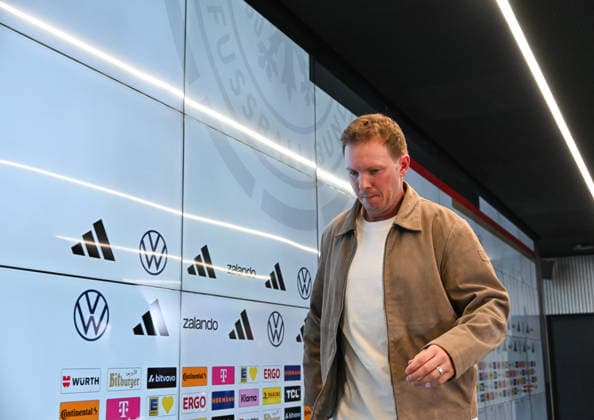 19.03.2026, xsltx, Fussball DFB-Medientermine, DFB Pressekonferenz - Kaderbekanntgabe v.l. Julian Nagelsmann (Bundestrainer Deutsche Nationalmannschaft) (DFL DFB REGULATIONS PROHIBIT ANY USE OF PHOTOGRAPHS as IMAGE SEQUENCES and or QUASI-VIDEO)