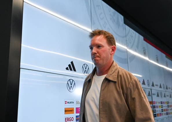 19.03.2026, xsltx, Fussball DFB-Medientermine, DFB Pressekonferenz - Kaderbekanntgabe v.l. Julian Nagelsmann (Bundestrainer Deutsche Nationalmannschaft) (DFL DFB REGULATIONS PROHIBIT ANY USE OF PHOTOGRAPHS as IMAGE SEQUENCES and or QUASI-VIDEO)