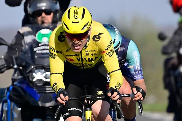 Grand Prix de Denain - Porte du Hainaut 2026 Cycling Race DENAIN, FRANCE - MARCH 19 : Hagenes Per Strand (NOR) of Team Visma I Lease a Bike and Segaert Alec (BEL) of Bahrain - Victorious during the 67th edition of Grand Prix de Denain - Porte du Hainaut an UCI ProSeries 1.Pro one day cycling road race for Men Elite of km with start in Denain and finish in Denain on March 19, 2026 in Denain, France, 19 03 2026 ( Motordriver Pieter Vanherzeele - Denain France  Copyright: xJanxDexMeuleneirx