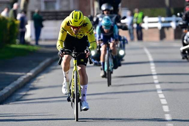 Grand Prix de Denain - Porte du Hainaut 2026 Cycling Race DENAIN, FRANCE - MARCH 19 : Hagenes Per Strand (NOR) of Team Visma I Lease a Bike and Segaert Alec (BEL) of Bahrain - Victorious during the 67th edition of Grand Prix de Denain - Porte du Hainaut an UCI ProSeries 1.Pro one day cycling road race for Men Elite of km with start in Denain and finish in Denain on March 19, 2026 in Denain, France, 19 03 2026 ( Motordriver Pieter Vanherzeele - Denain France  Copyright: xJanxDexMeuleneirx