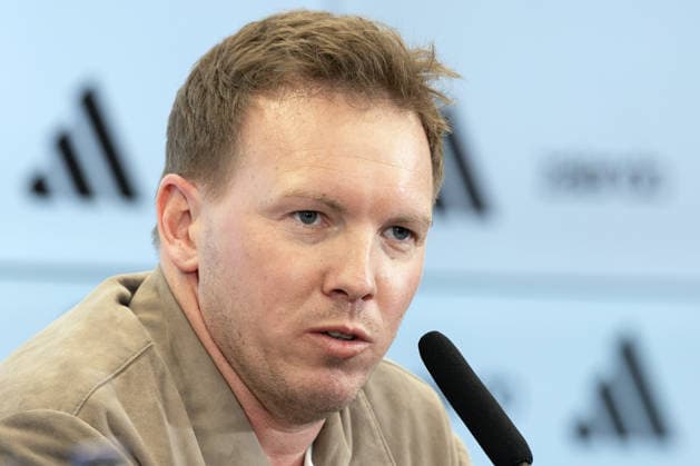 Kaderbekanntgabe Männer-Nationalmannschaft Bundestrainer Julian Nagelsmann spricht während der Pressekonferenz. Pressekonferenz zur Bekanntgabe des Kaders der Männer-Nationalmannschaft für die Länderspiele gegen die Schweiz und Ghana. 19. März 2026 auf dem DFB-Campus in Frankfurt am Main., Frankfurt am Main Hessen Deutschland DFB-Campus