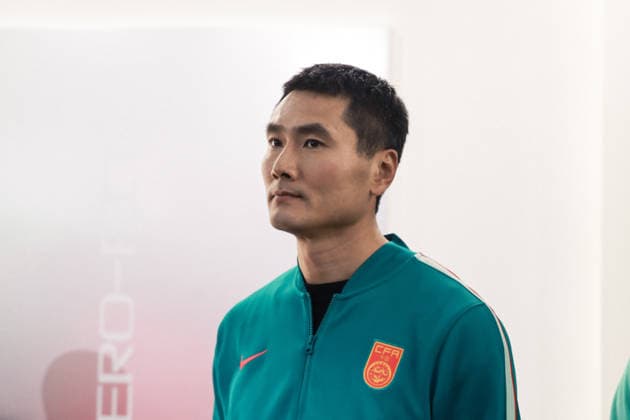 SHANGHAI, CHINA - MARCH 19: China men s national football team head coach Shao Jiayi attends the launch event of the new home and away kits for the China National Football Team as the 2026 FIFA World Cup, WM, Weltmeisterschaft, Fussball approaches on March 19, 2026 in Shanghai, China.  Copyright: xVCGx 111629304676