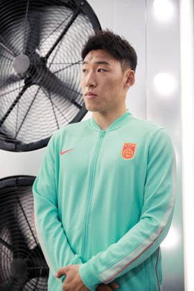 SHANGHAI, CHINA - MARCH 19: Football player Zhu Chenjie attends the launch event of the new home and away kits for the China National Football Team as the 2026 FIFA World Cup, WM, Weltmeisterschaft, Fussball approaches on March 19, 2026 in Shanghai, China.  Copyright: xVCGx 111629304687