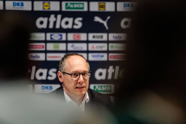 Pressekonferenz nach dem Spiel, Mark Schober (Vorstandsvorsitzender Deutscher Handball Bund DHB) GER, Deutschland (GER) vs. Aegypten (EGY), Handball, Laenderspiel, Spielzeit 2025 2026, 19.03.2026 GER, Deutschland (GER) vs. Aegypten (EGY), Handball, Laenderspiel, Spielzeit 2025 2026, 19.03.2026 Dortmund Copyright: xEibner-Pressefoto JanxRollingerx EP_JSK