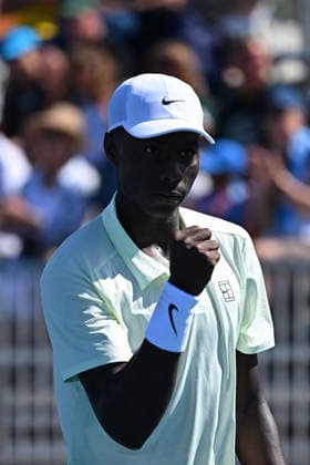 Itau Miami Open - Moise Kouame First Round Moise Kouame (FRA) during his first round at the Itau Miami Open in Miami , USA, on March 19, 2026. Photo by Corinne Dubreuil ABACAPRESS.COM Miami United States  Copyright: xDubreuilxCorinne ABACAx
