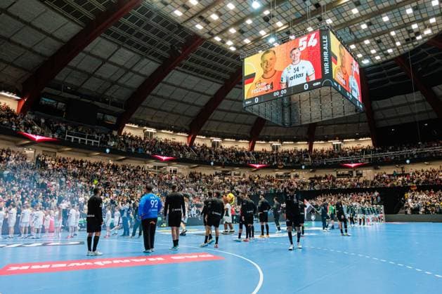 Begruessung der Mannschaften, v.l. Aegypten, Deutschland GER, Deutschland (GER) vs. Aegypten (EGY), Handball, Laenderspiel, Spielzeit 2025 2026, 19.03.2026 GER, Deutschland (GER) vs. Aegypten (EGY), Handball, Laenderspiel, Spielzeit 2025 2026, 19.03.2026 Dortmund Copyright: xEibner-Pressefoto JanxRollingerx EP_JSK