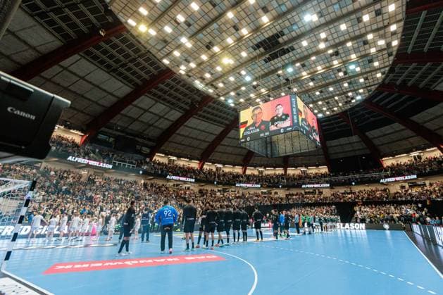 Begruessung der Mannschaften, v.l. Aegypten, Deutschland GER, Deutschland (GER) vs. Aegypten (EGY), Handball, Laenderspiel, Spielzeit 2025 2026, 19.03.2026 GER, Deutschland (GER) vs. Aegypten (EGY), Handball, Laenderspiel, Spielzeit 2025 2026, 19.03.2026 Dortmund Copyright: xEibner-Pressefoto JanxRollingerx EP_JSK