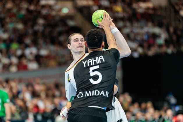 Zweikampf, v.l. Juri Knorr (Deutschland, 15), Yehia Khaled (Aegypten, 05) GER, Deutschland (GER) vs. Aegypten (EGY), Handball, Laenderspiel, Spielzeit 2025 2026, 19.03.2026 GER, Deutschland (GER) vs. Aegypten (EGY), Handball, Laenderspiel, Spielzeit 2025 2026, 19.03.2026 Dortmund Copyright: xEibner-Pressefoto JanxRollingerx EP_JSK