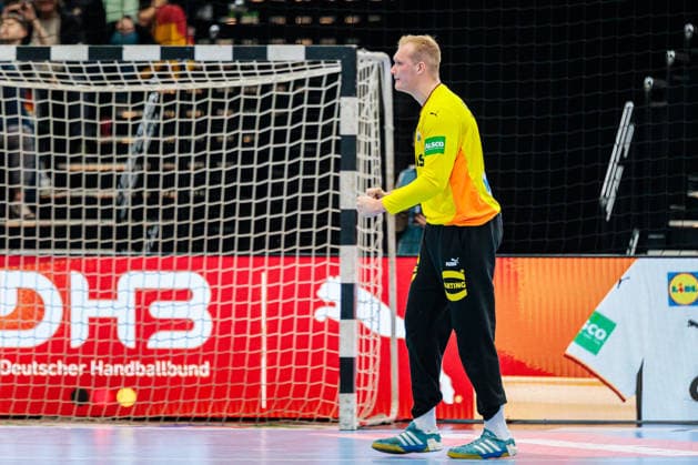 Jubel bei David Spaeth (Deutschland, 01) GER, Deutschland (GER) vs. Aegypten (EGY), Handball, Laenderspiel, Spielzeit 2025 2026, 19.03.2026 GER, Deutschland (GER) vs. Aegypten (EGY), Handball, Laenderspiel, Spielzeit 2025 2026, 19.03.2026 Dortmund Copyright: xEibner-Pressefoto JanxRollingerx EP_JSK